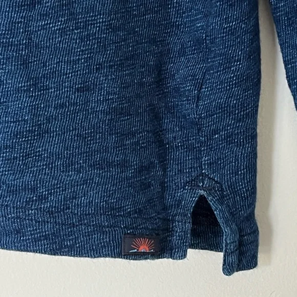 Faherty Indigo Dyed Long Sleeve Polo - Picture 3 of 6